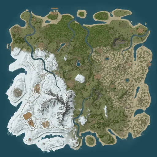 Карта Rust 5000, сид 100008