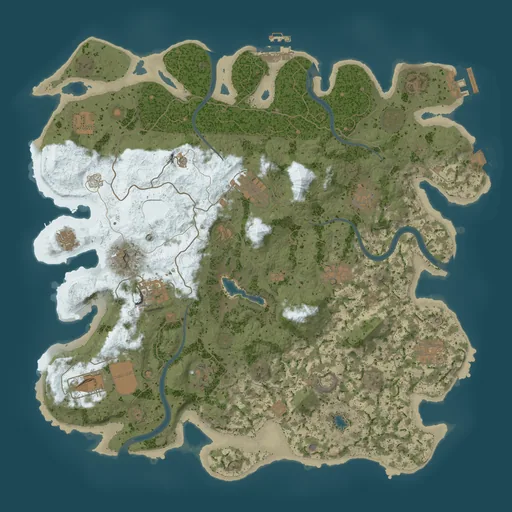 Карта Rust 4000, сид 100098