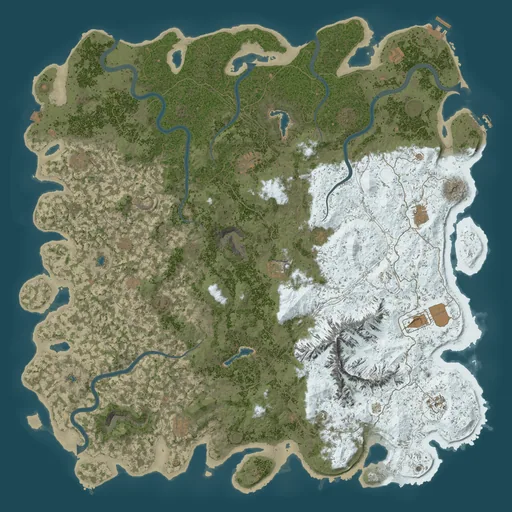 Карта Rust 6000, сид 100034
