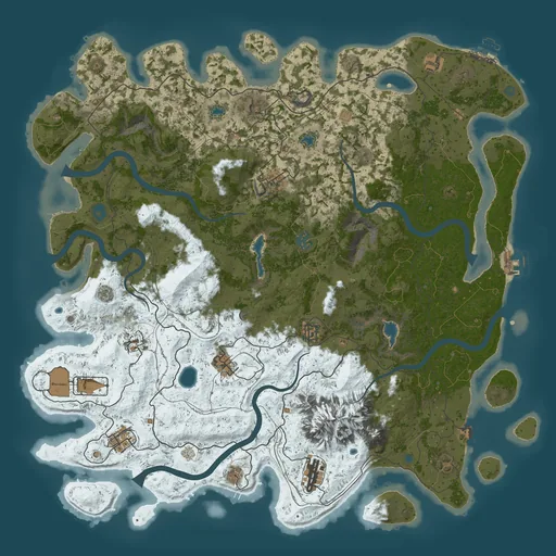 Карта Rust 5000, сид 100080