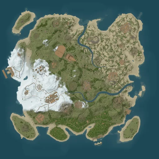 Карта Rust 3500, сид 100070