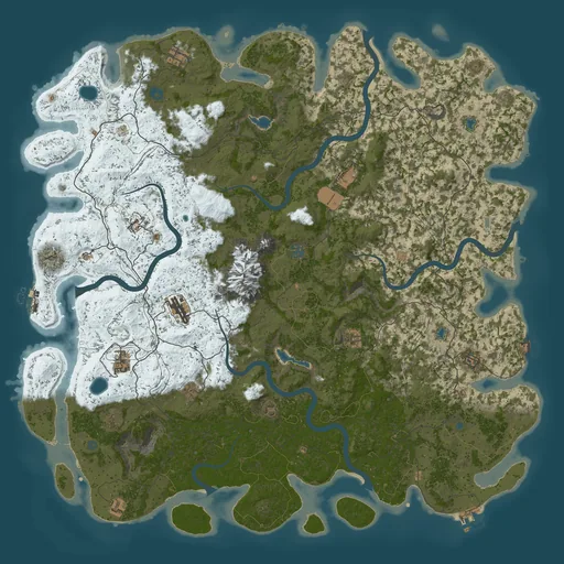 Карта Rust 5750, сид 100091