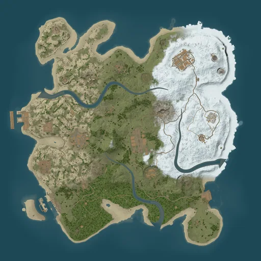 Карта Rust 3000, сид 100010