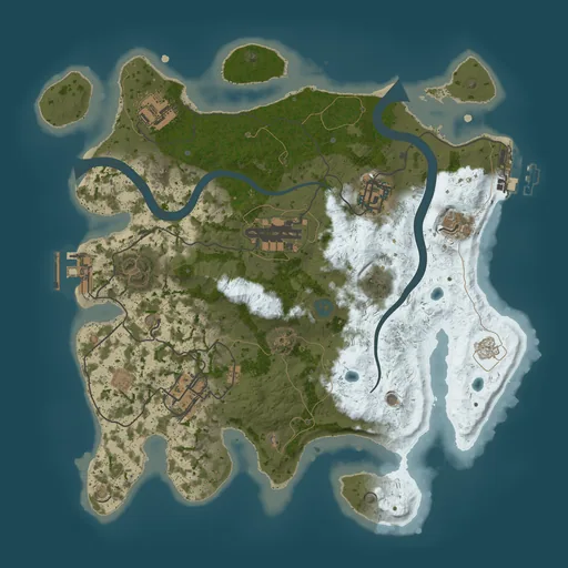Карта Rust 3000, сид 100063