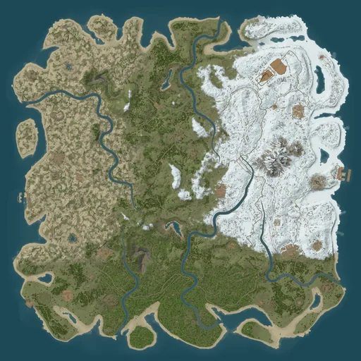 Карта Rust 6000, сид 100010