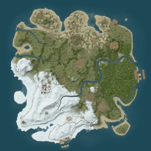 Карта Rust 3250, сид 100047