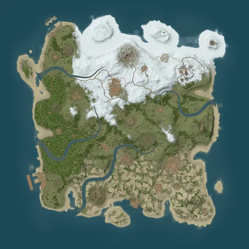 Карта Rust 3250, сид 100097