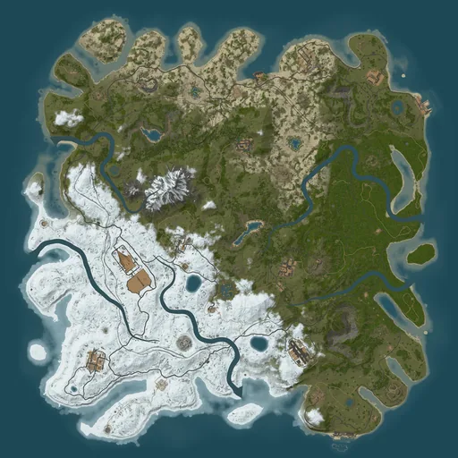 Карта Rust 5000, сид 100047