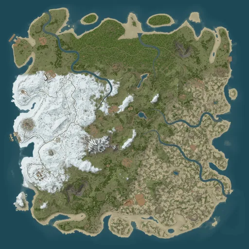 Карта Rust 5500, сид 100046