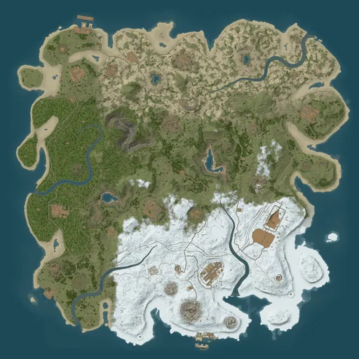 Карта Rust 4500, сид 100071