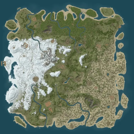Карта Rust 6000, сид 100021