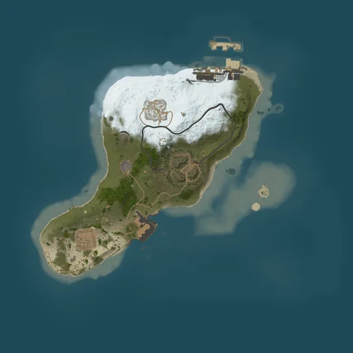 Карта Rust 1750, сид 100058