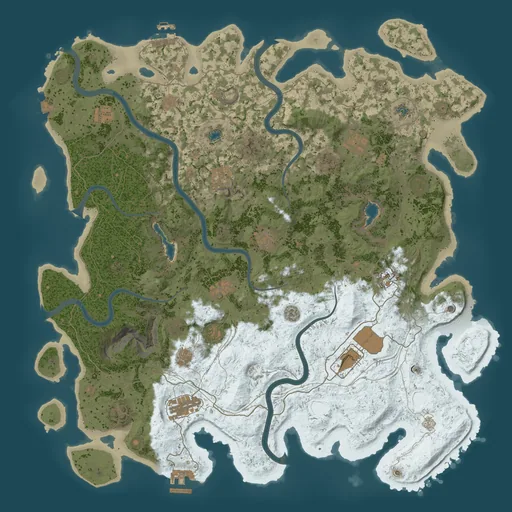 Карта Rust 4750, сид 100030