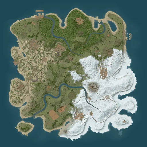 Карта Rust 3750, сид 100029