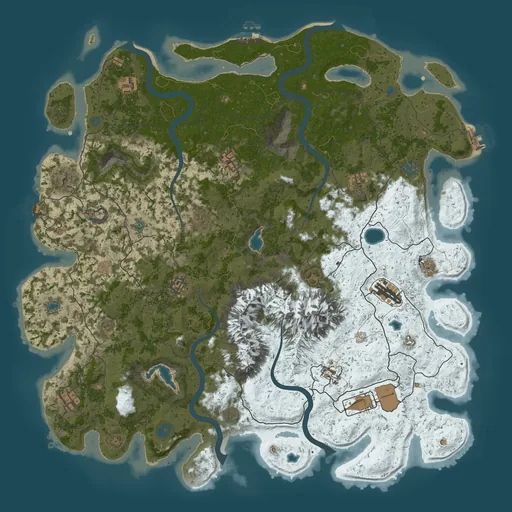 Карта Rust 5000, сид 100089