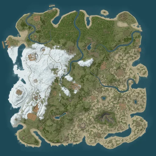 Карта Rust 4500, сид 100021