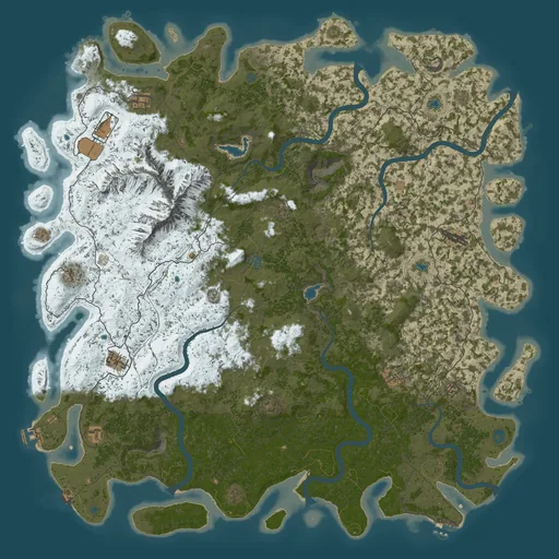 Карта Rust 6000, сид 100061