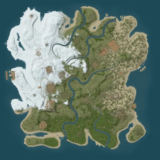 Карта Rust 3750, сид 100006