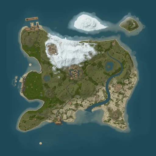 Карта Rust 2500, сид 100045