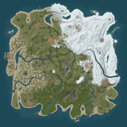 Карта Rust 4250, сид 100040