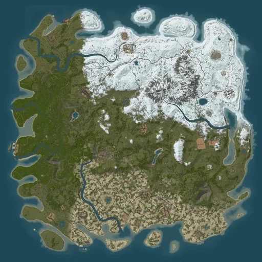 Карта Rust 5750, сид 100075