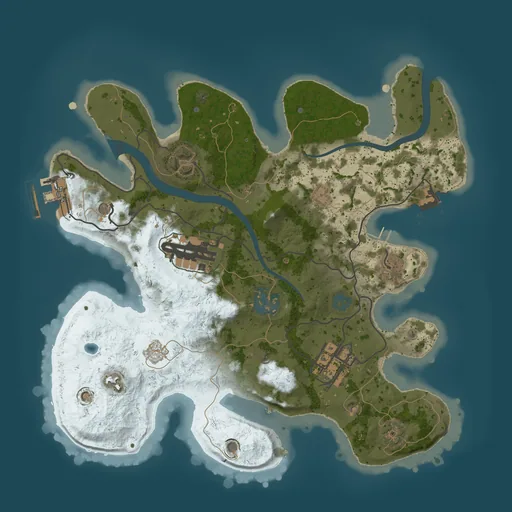Карта Rust 2750, сид 100072