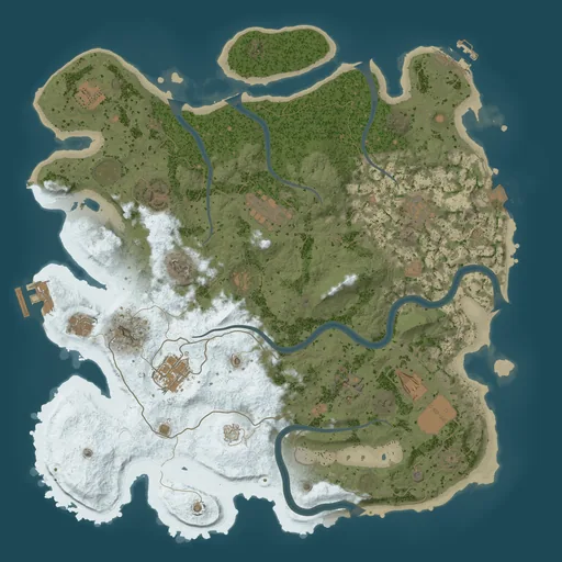 Карта Rust 3750, сид 100072