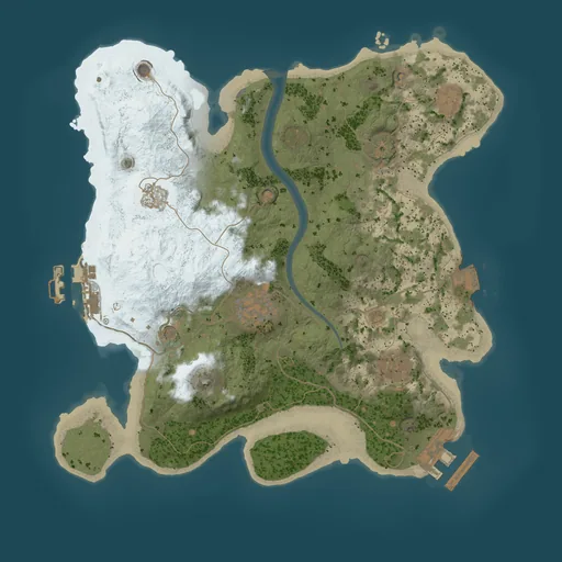 Карта Rust 2500, сид 100066