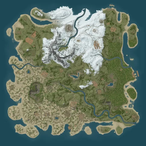 Карта Rust 5000, сид 100062