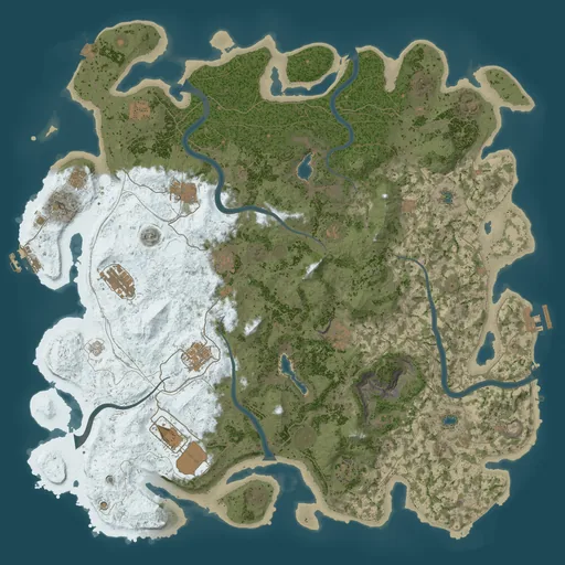 Карта Rust 4750, сид 100076