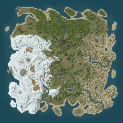 Карта Rust 4750, сид 100085