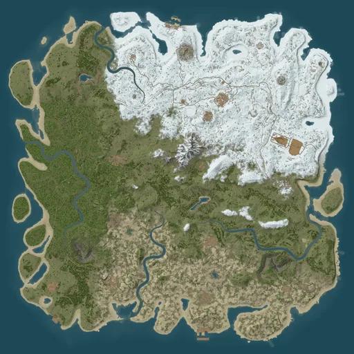 Карта Rust 6000, сид 100048