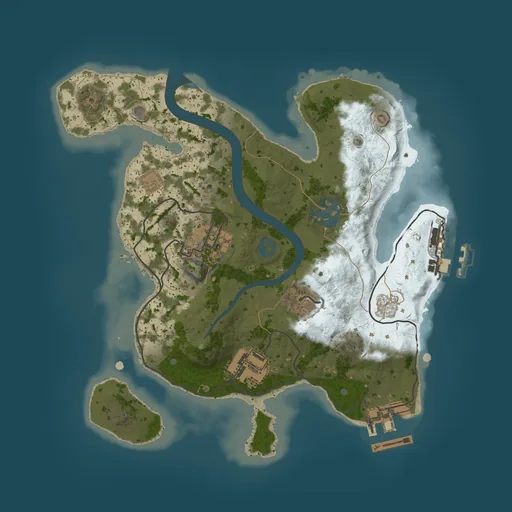 Карта Rust 2500, сид 100044