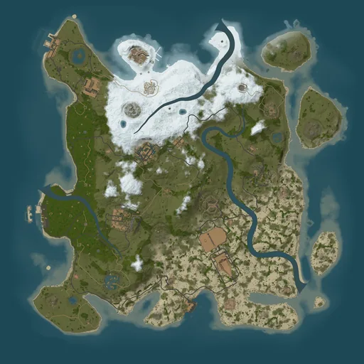 Карта Rust 3500, сид 100086