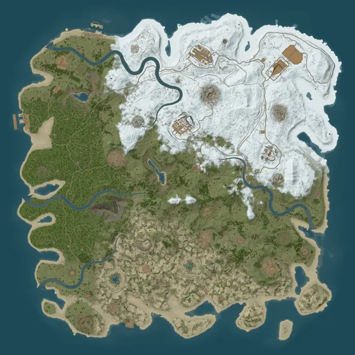 Карта Rust 4750, сид 100075