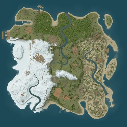 Карта Rust 3500, сид 100012