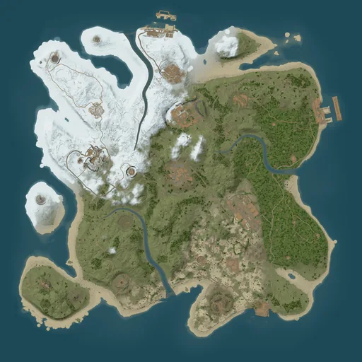 Карта Rust 3000, сид 100039