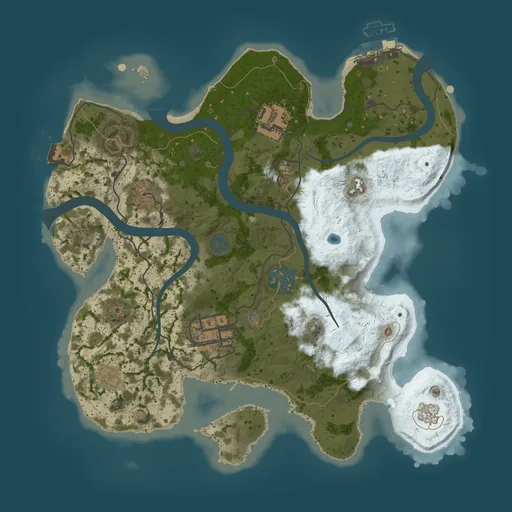 Карта Rust 2750, сид 100004