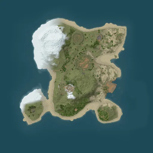 Карта Rust 1750, сид 100066