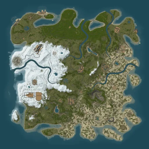 Карта Rust 4500, сид 100046