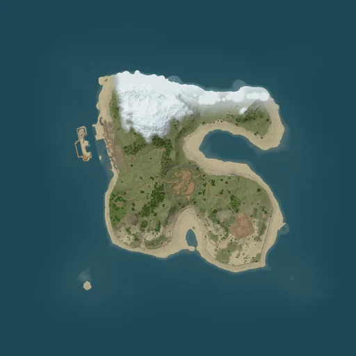 Карта Rust 1750, сид 100097