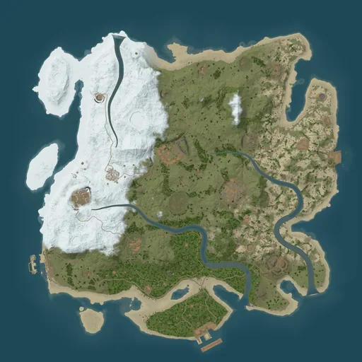 Карта Rust 3250, сид 100057