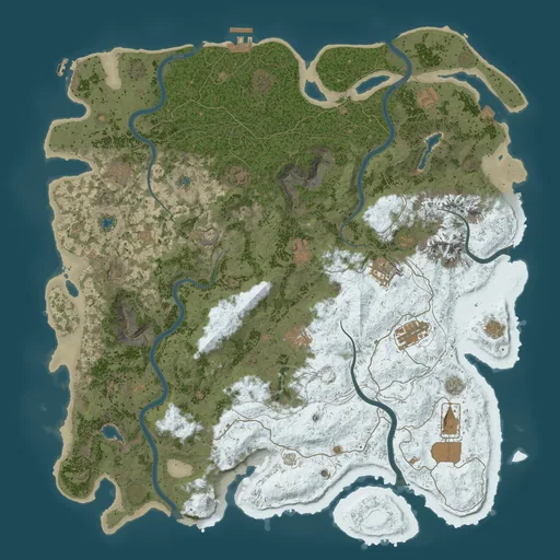 Карта Rust 5000, сид 100059