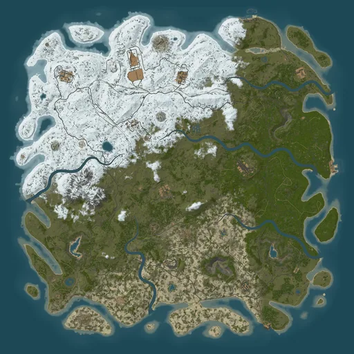 Карта Rust 6000, сид 100092