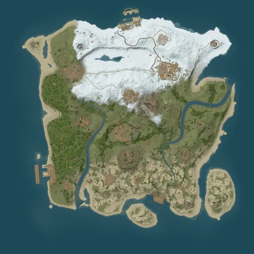 Карта Rust 2750, сид 100097