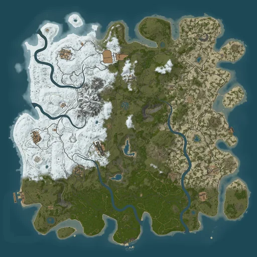 Карта Rust 5000, сид 100066