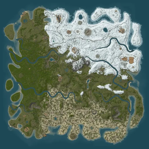 Карта Rust 5750, сид 100048