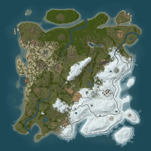 Карта Rust 4000, сид 100059