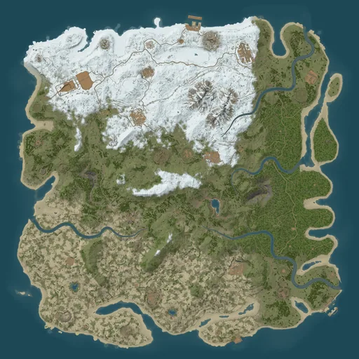 Карта Rust 5250, сид 100088