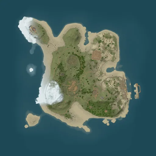 Карта Rust 1750, сид 100091